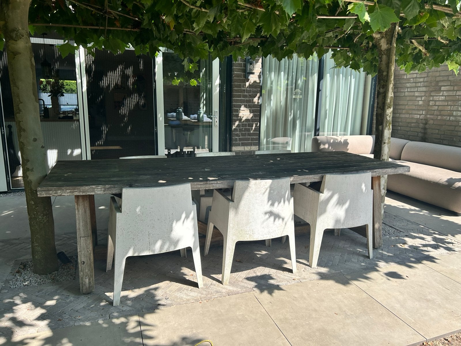 GRATIS: Tuintafel 3 meter, Ophalen, Gebruikt, Rechthoekig, Hout