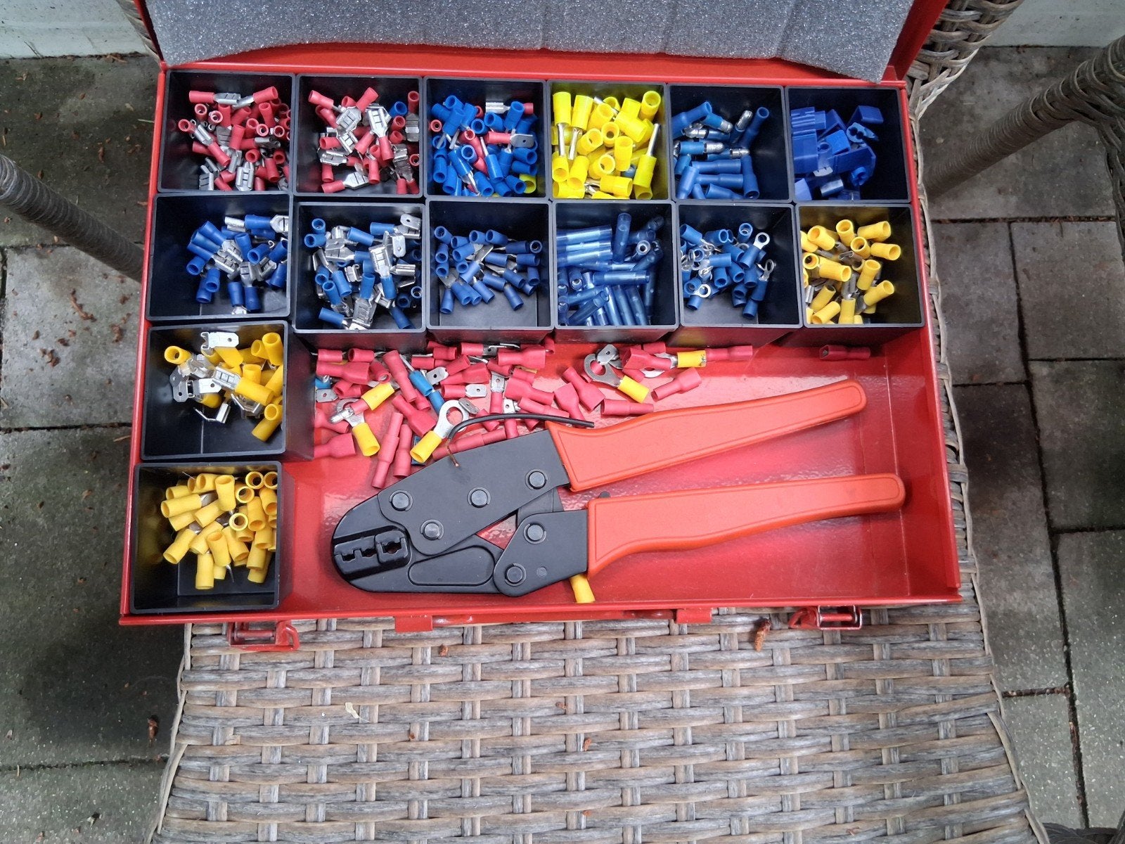 Kelfort krimptang set met kabelschoenen, Ophalen of Verzenden, Gebruikt, Overige typen