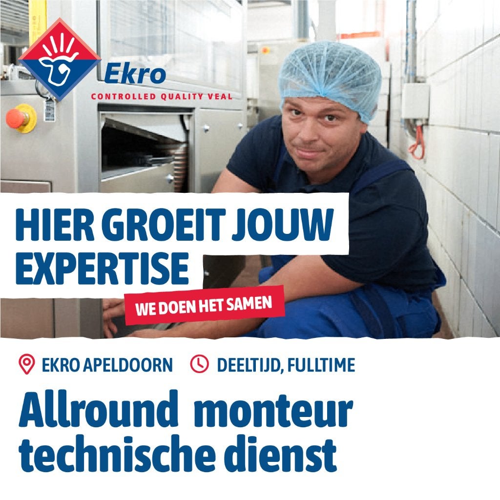 Gezocht! Allround Monteur Technische Dienst, 33 - 40 uur, MBO, Vanaf 3 jaar, Vast contract