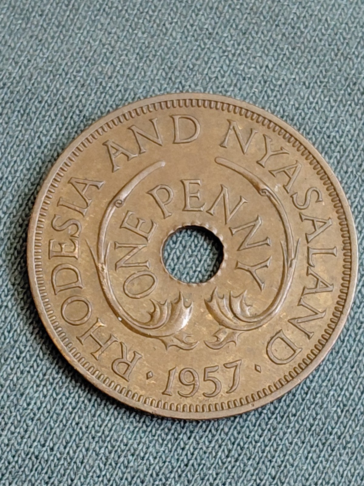 Rhodesië en Nyasaland 1 Penny 1957 Elizabeth II, Verzenden, Overige landen, Losse munt