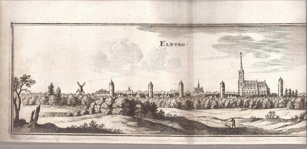 Elburg. 'Elbvrg' Kopergravure 1659 Merian