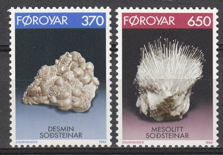 Faroer, serie mineralen en edelstenen, Verzenden, Postfris, Overige thema's