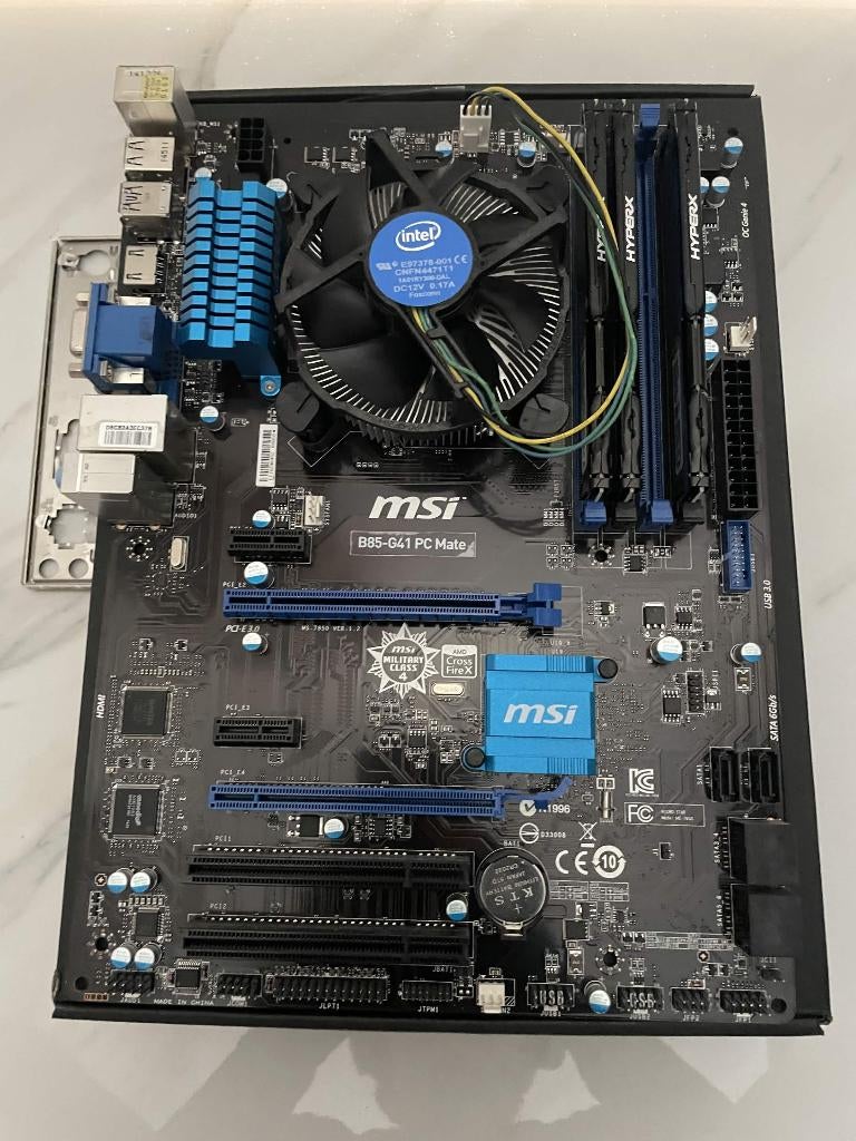 Motherboard+CPU+Ram + Windows 10 key bundel, Ophalen, DDR3, Zo goed als nieuw, LGA 1150