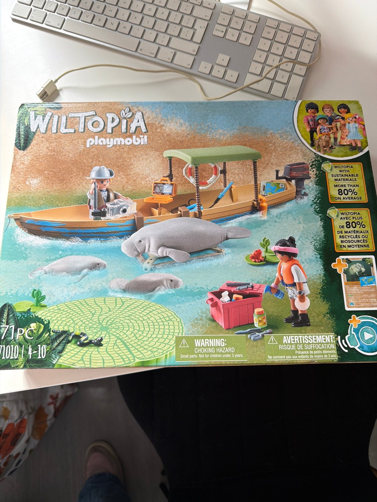 Playmobil Wiltopia 71010 Onderzoeksboot met Zeekoeien, Wild life, Complete set, Nieuw, Ophalen of Verzenden