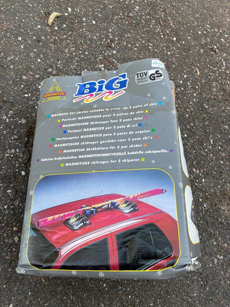 BIG Magnetische Skihouder voor 2 paar ski's, Auto diversen, Dakdragers, Ophalen of Verzenden, Gebruikt