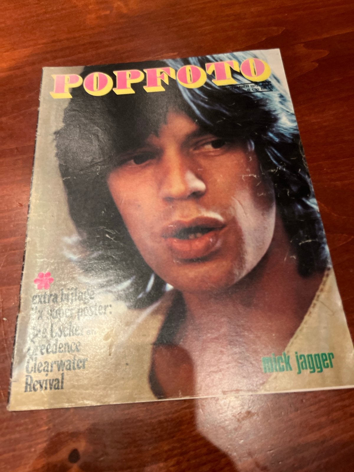 Popfoto Magazine Sept '72 - Mick Jagger & John Lennon, Ophalen of Verzenden, Gelezen, Muziek, Film of Tv
