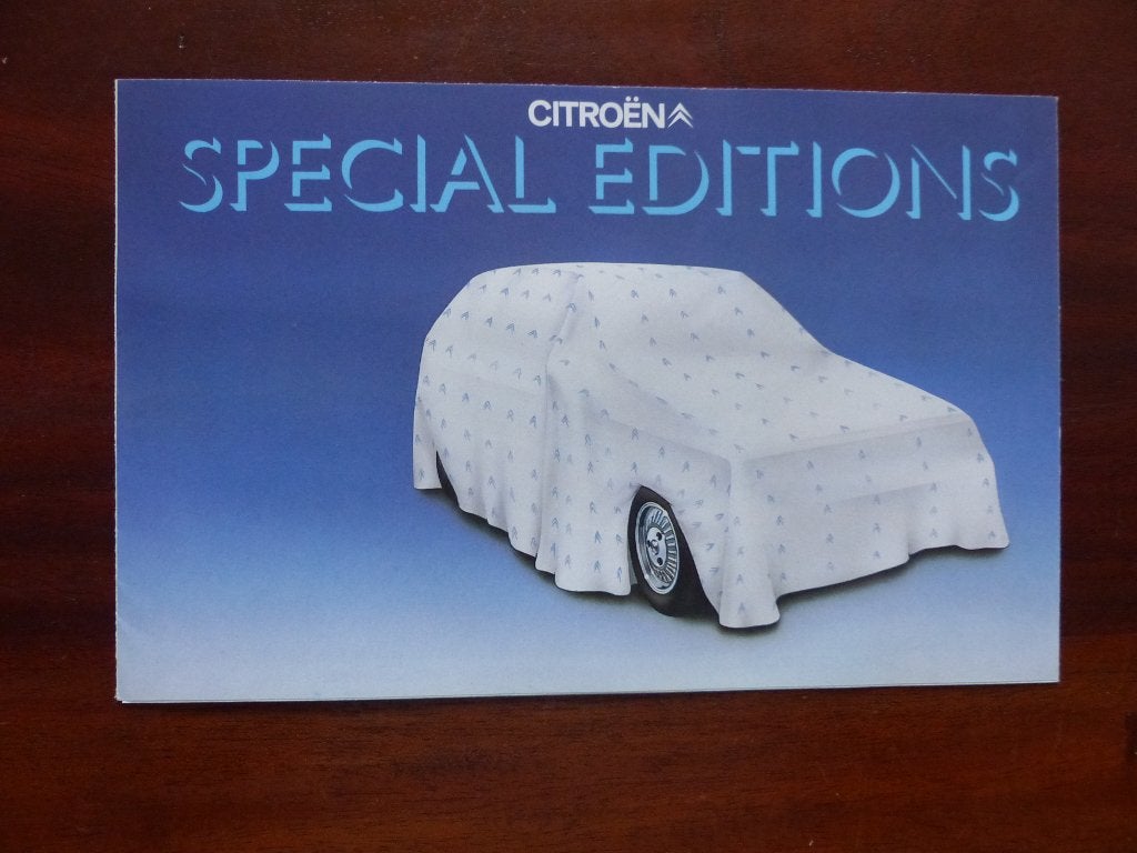 Citroën Dyane Visa GS special editions brochure  Engels 1982, Verzenden, Zo goed als nieuw, Citroën