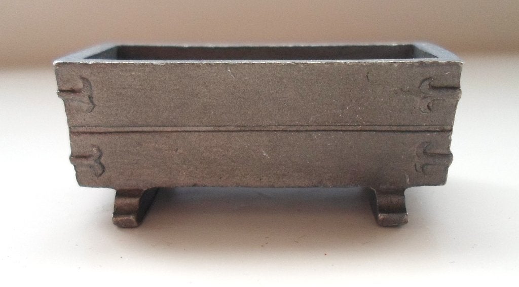 Miniatuur Tinnen plantenbak. Engeltjestin., Antiek en Kunst, Ophalen of Verzenden