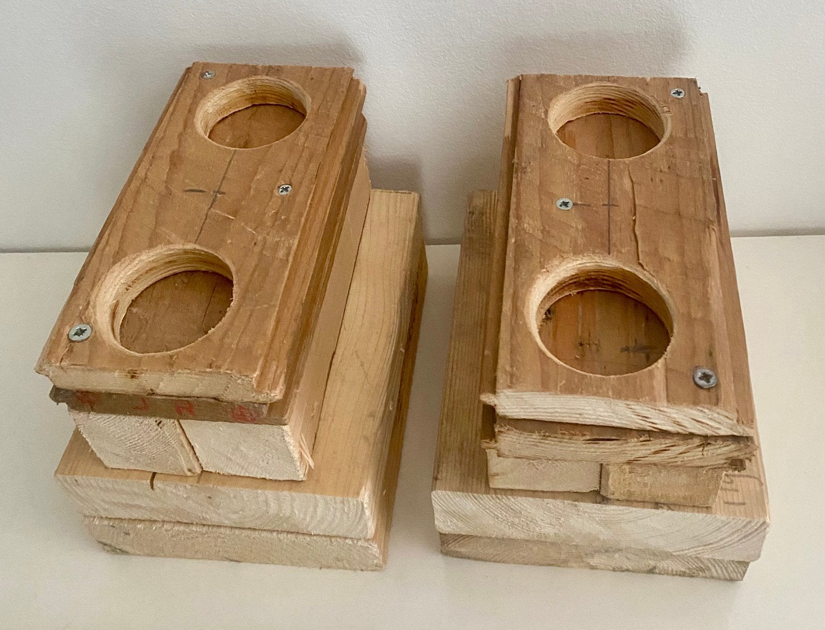 Klossen voor de middenpootjes van een boxspring, Ophalen of Verzenden, Gebruikt