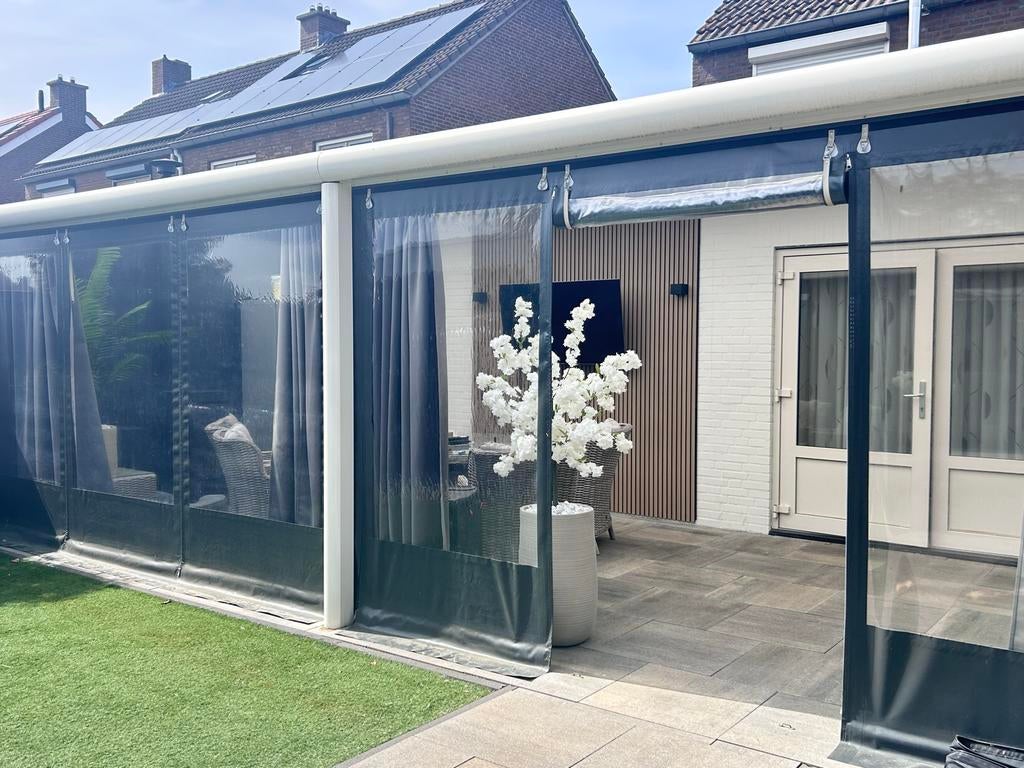 Overkappingzeil Verandazeil voor en zijwanden, Tuin en Terras, Overkappingen, Ophalen, Gebruikt, Veranda