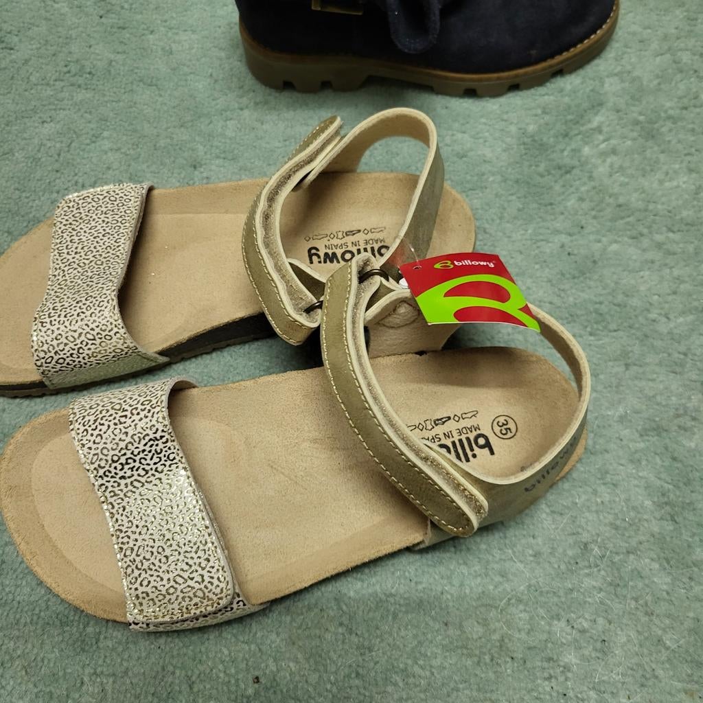 Nieuwe Billowy leren sandalen - Maat 35, Beige, Billowy, Nieuw, Sandalen of Muiltjes