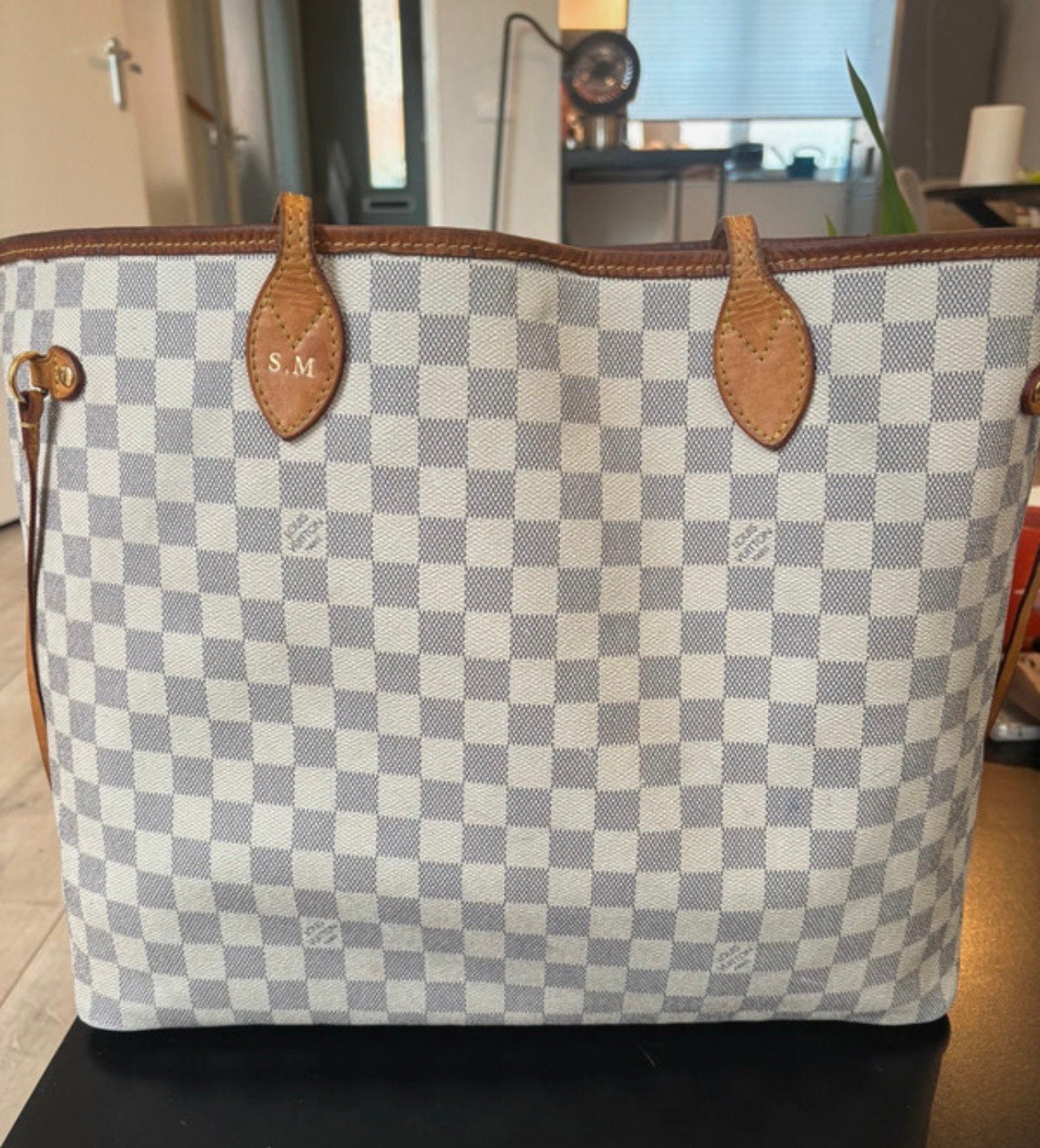 Louis Vuitton Neverfull GM, Ophalen, Zo goed als nieuw, Bruin, Handtas