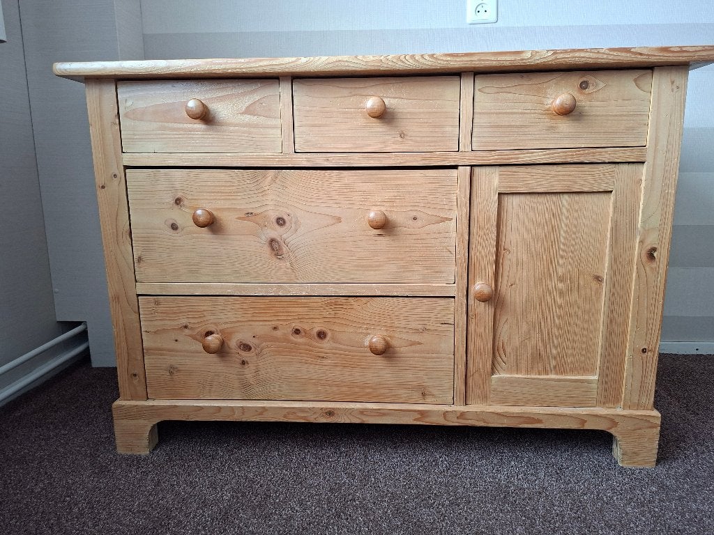 Vintage grenen ladekast
