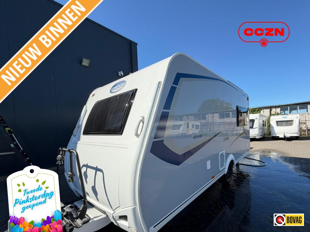 Caravelair Antares Titanium 430 mover, luifel en airco!, Caravans en Kamperen, Bedrijf, Treinzit, 5 tot 6 meter, Schokbreker