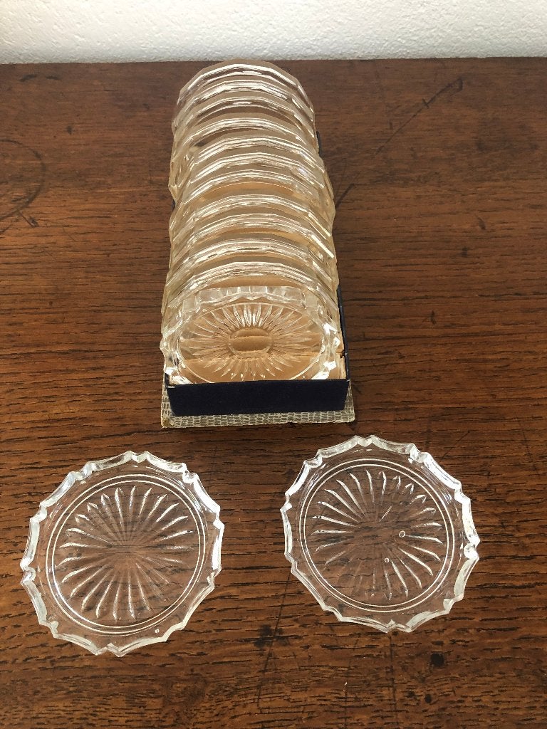 glazen onderzetters, Huis en Inrichting, Ophalen, Zo goed als nieuw, Glas