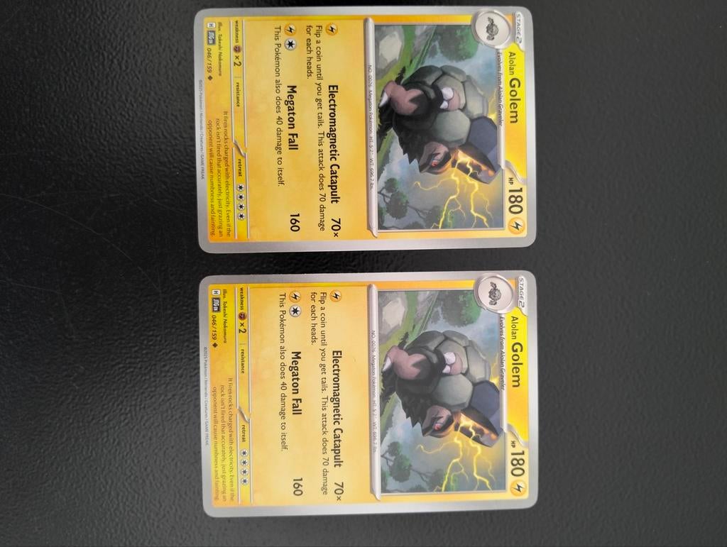Alolan Golem Pokémon kaart - Niet gebruikt, Ophalen of Verzenden, Nieuw, Losse kaart