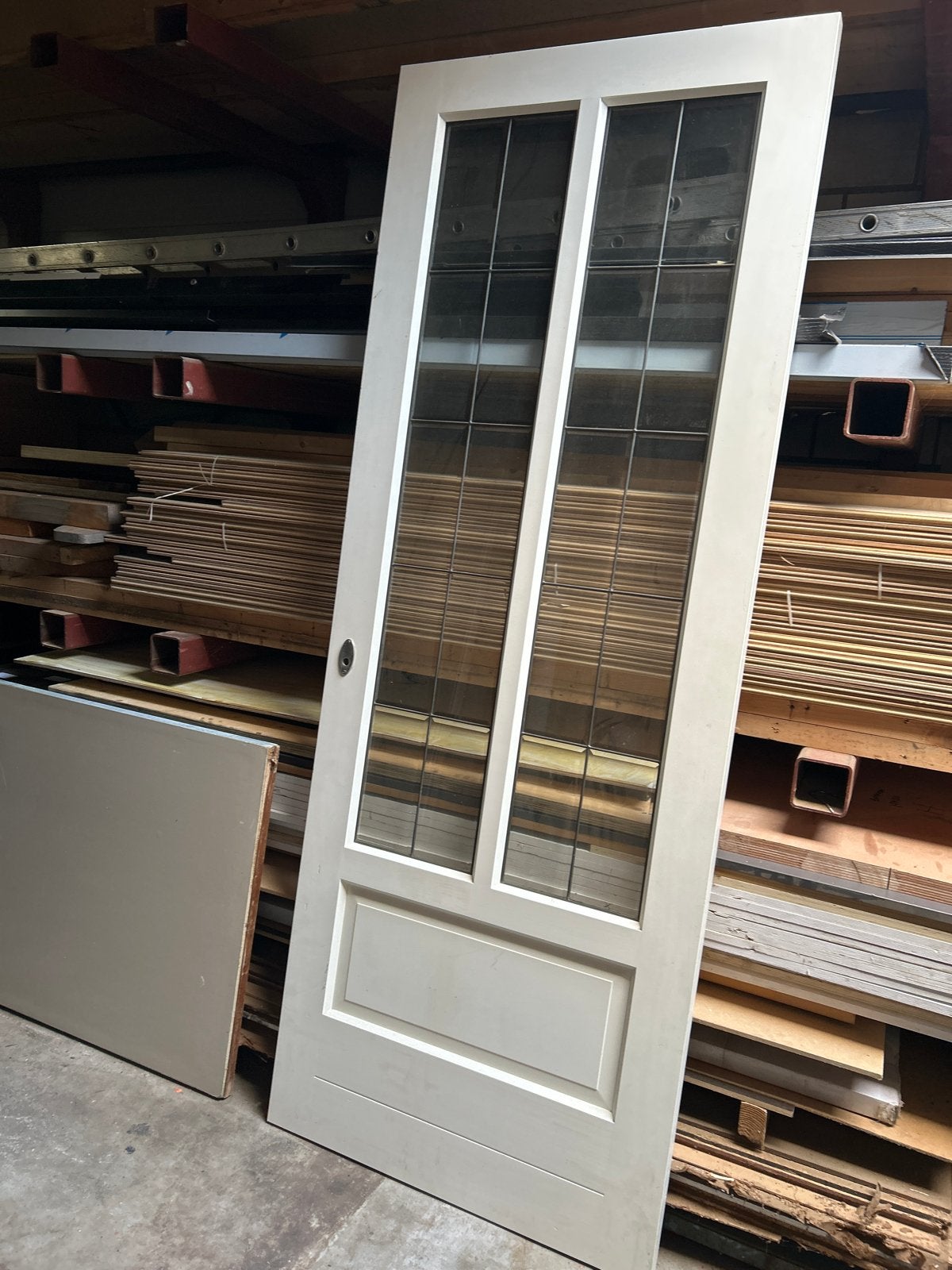 Nieuwe Java luxe binnendeur 889x2315mm met facet glas-in-loo, Doe-het-zelf en Verbouw, Ophalen, 80 tot 100 cm, 215 cm of meer