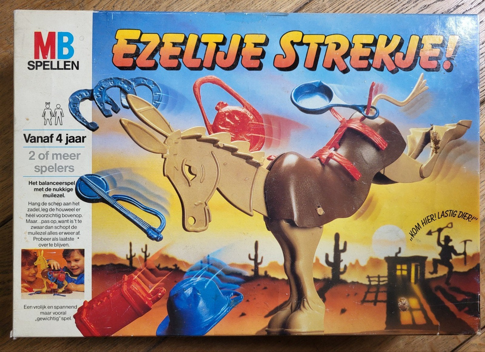 Ezeltje Strekje! – MB spellen - Klassiek Kinderspel, Drie of vier spelers, Ophalen of Verzenden, Gebruikt, MB Spellen