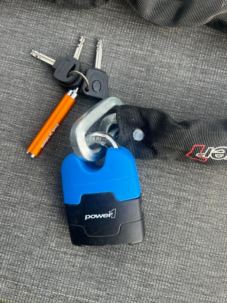 Nieuwe Power1 kettingslot lengte 170 cm voor scooter, Ophalen, Zo goed als nieuw
