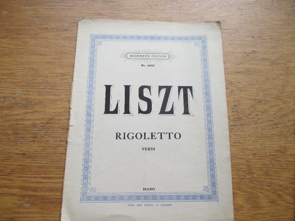 Liszt Rigoletto Verdi Piano Bladmuziek Augener's Edition, Muziek en Instrumenten, Bladmuziek, Gebruikt, Klassiek, Ophalen of Verzenden