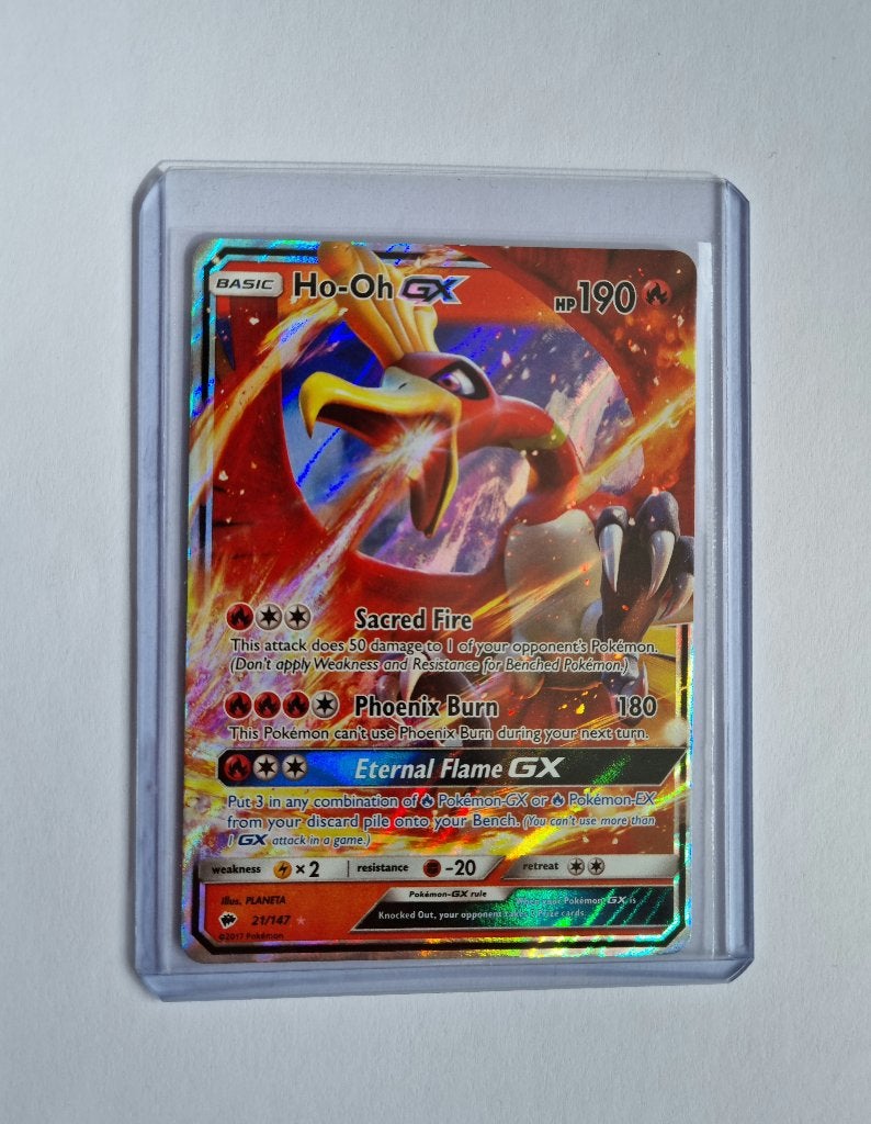 Ho-Oh GX - 21/147, Ophalen of Verzenden, Zo goed als nieuw, Losse kaart, Foil
