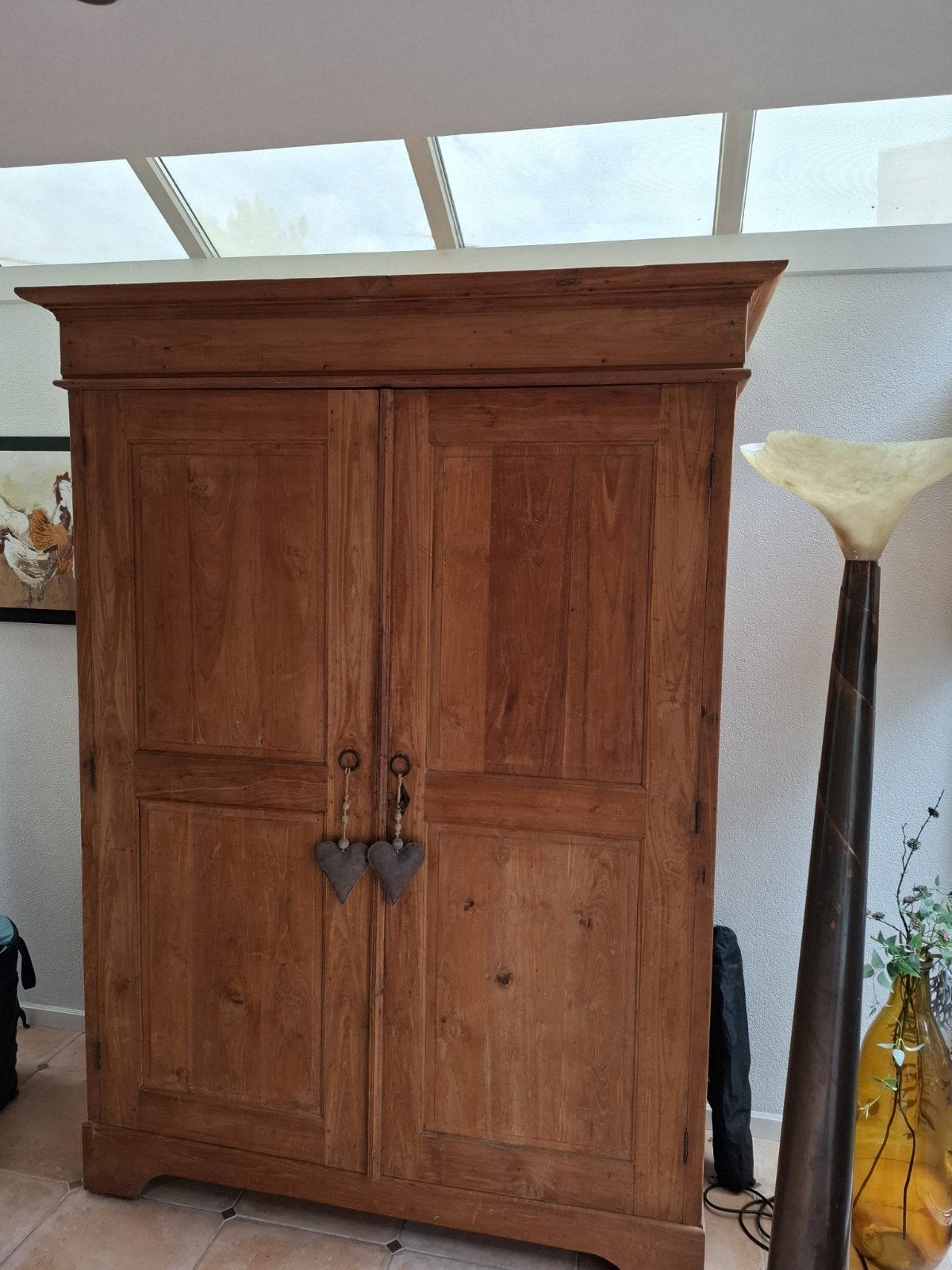 Teakhouten kast 220x150x65 cm, Ophalen