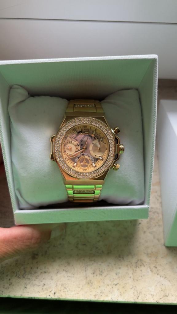 Guess Fusion Horloge Goudkleurig met Strass, Ophalen of Verzenden