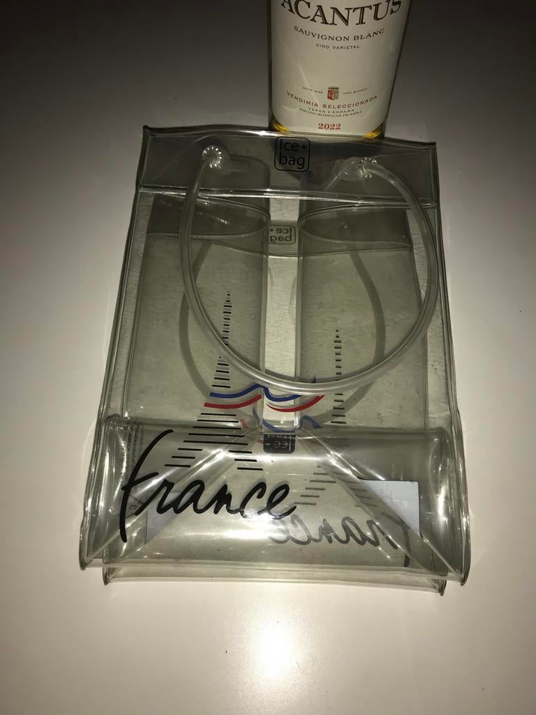 IJstas / Icebag - Flessenkoeler Frankrijk design, Ophalen, Flessenkoeler, Gebruikt, Kunststof