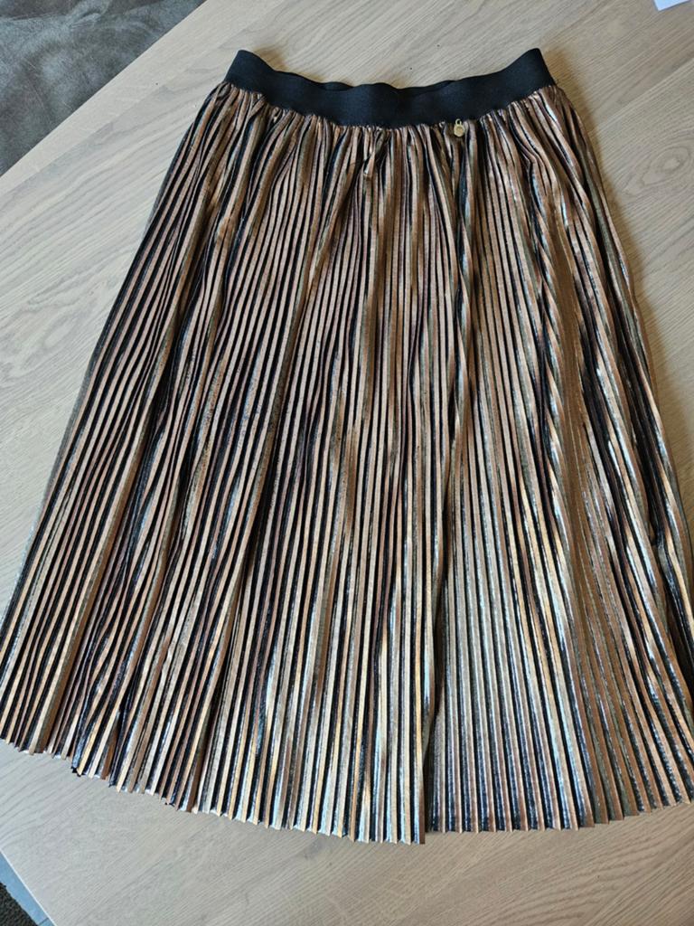 Rinascimento geplooide rok brons/zwart, Kleding | Dames, Rokken, Maat 38/40 (M), Overige kleuren, Rinascimento, Ophalen of Verzenden