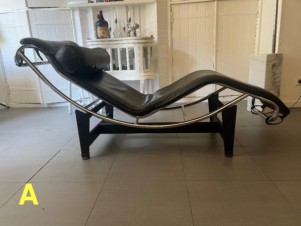 LC4 Corbusier Cassina replica chaise longue - top staat, Ophalen, Gebruikt, Eenpersoons, Vintage modern