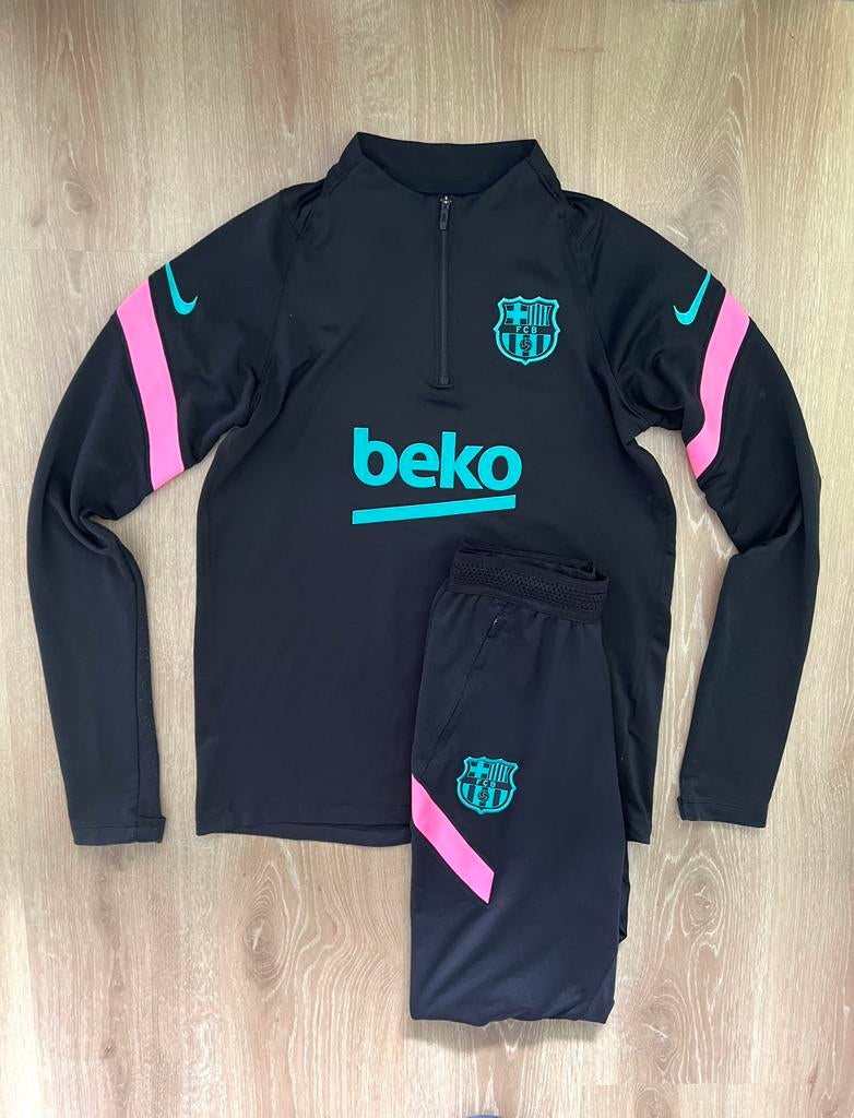 FC Barcelona zwart trainingspak Nike 20/21 maat 170/XS, Kleding | Heren, Sportkleding, Zwart, Ophalen of Verzenden, Nike, Nike