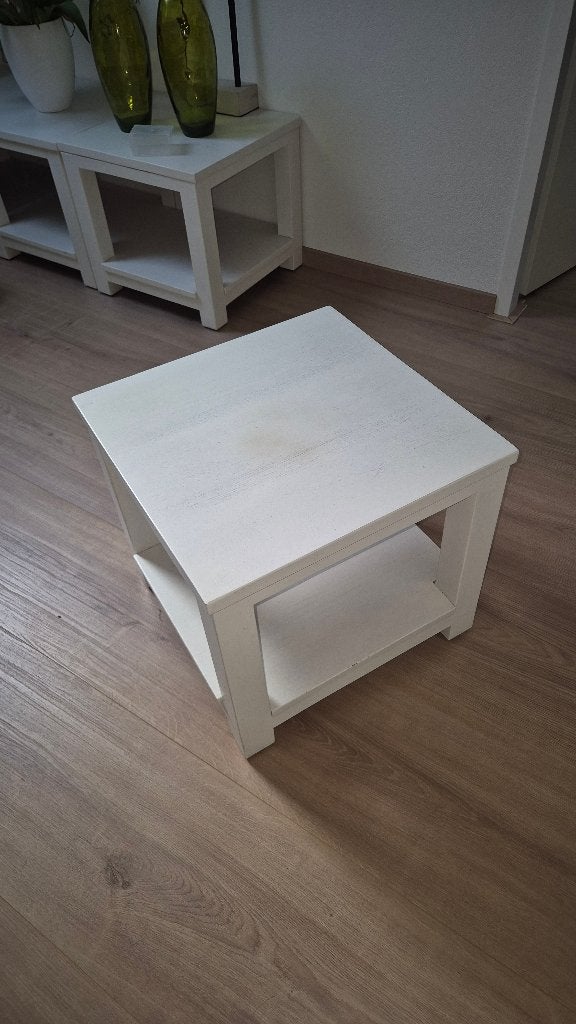 Set 4 bijzettafels, Huis en Inrichting, Minder dan 55 cm, Gebruikt, Vierkant, Hout