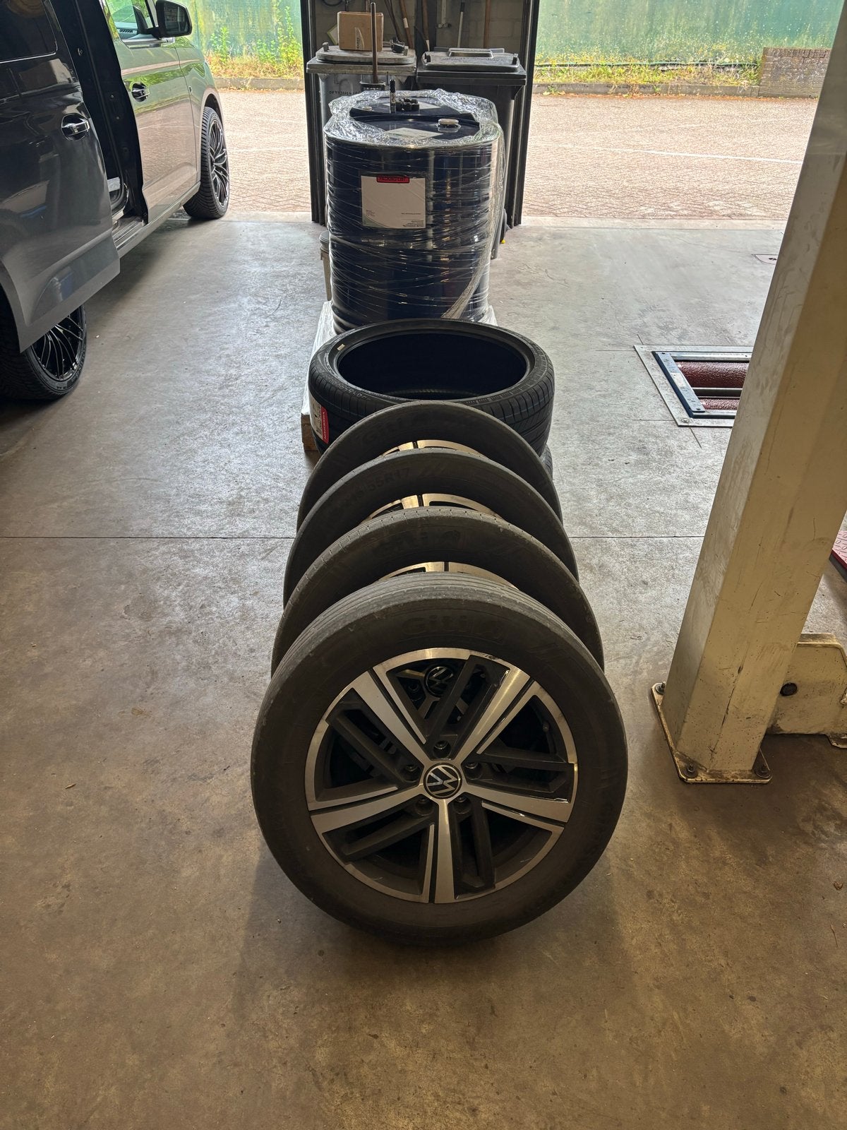 Set wielen volkwagen caddy origineel., Ophalen, Gebruikt, 16 inch, Banden en Velgen