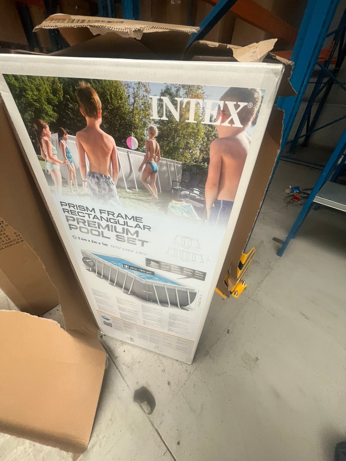 Intex prism opzetzwembad 400x200x100  nieuw in doos inc pomp, Ophalen, Nieuw, Pomp