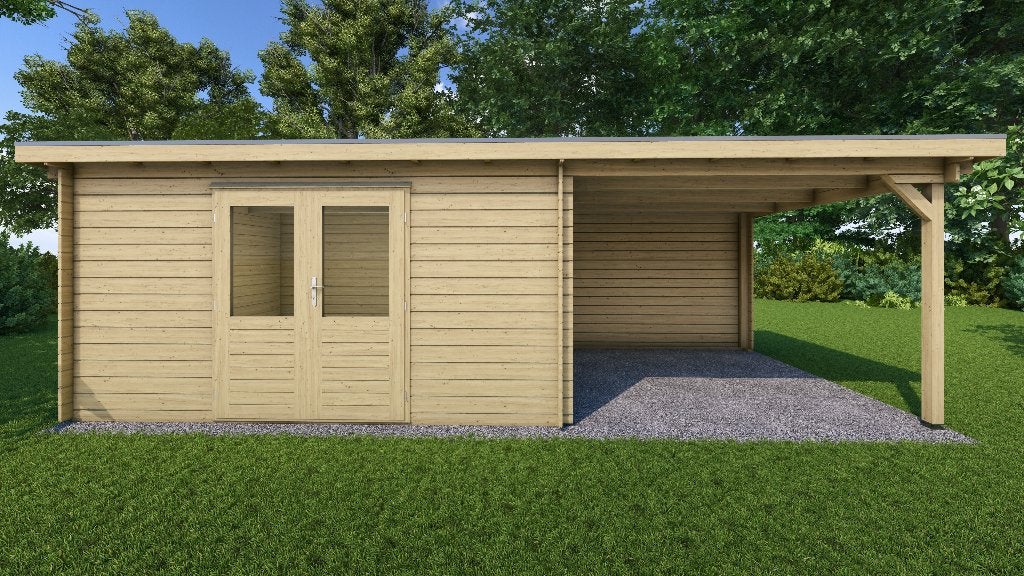 Foto 2 van Fonteyn Basicline Lavendel met overkapping 700x300cm