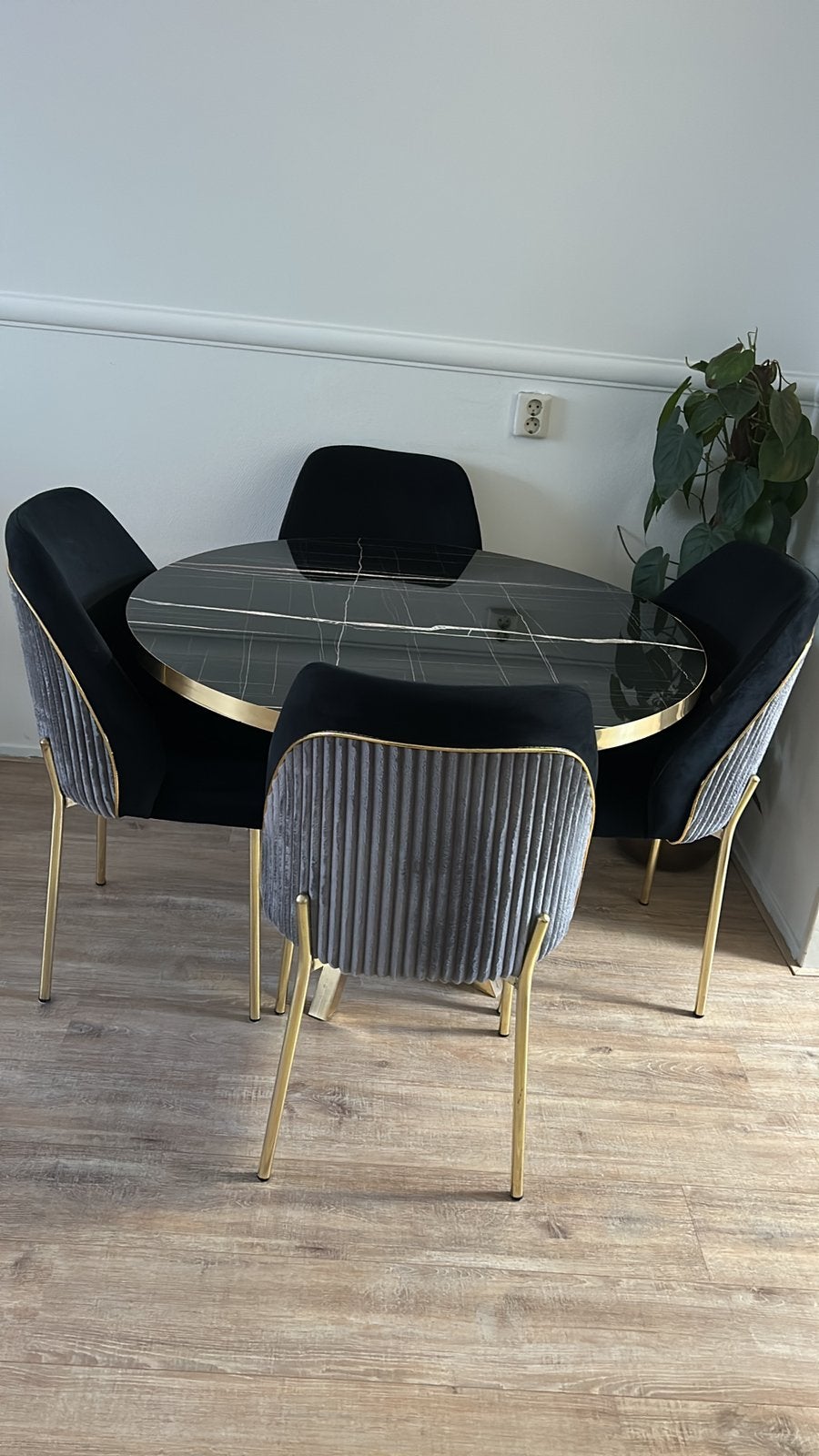 Luxe Woonkamer Set: Eettafel, Salontafels & Hoekbank, Ophalen of Verzenden, Nieuw, Metaal