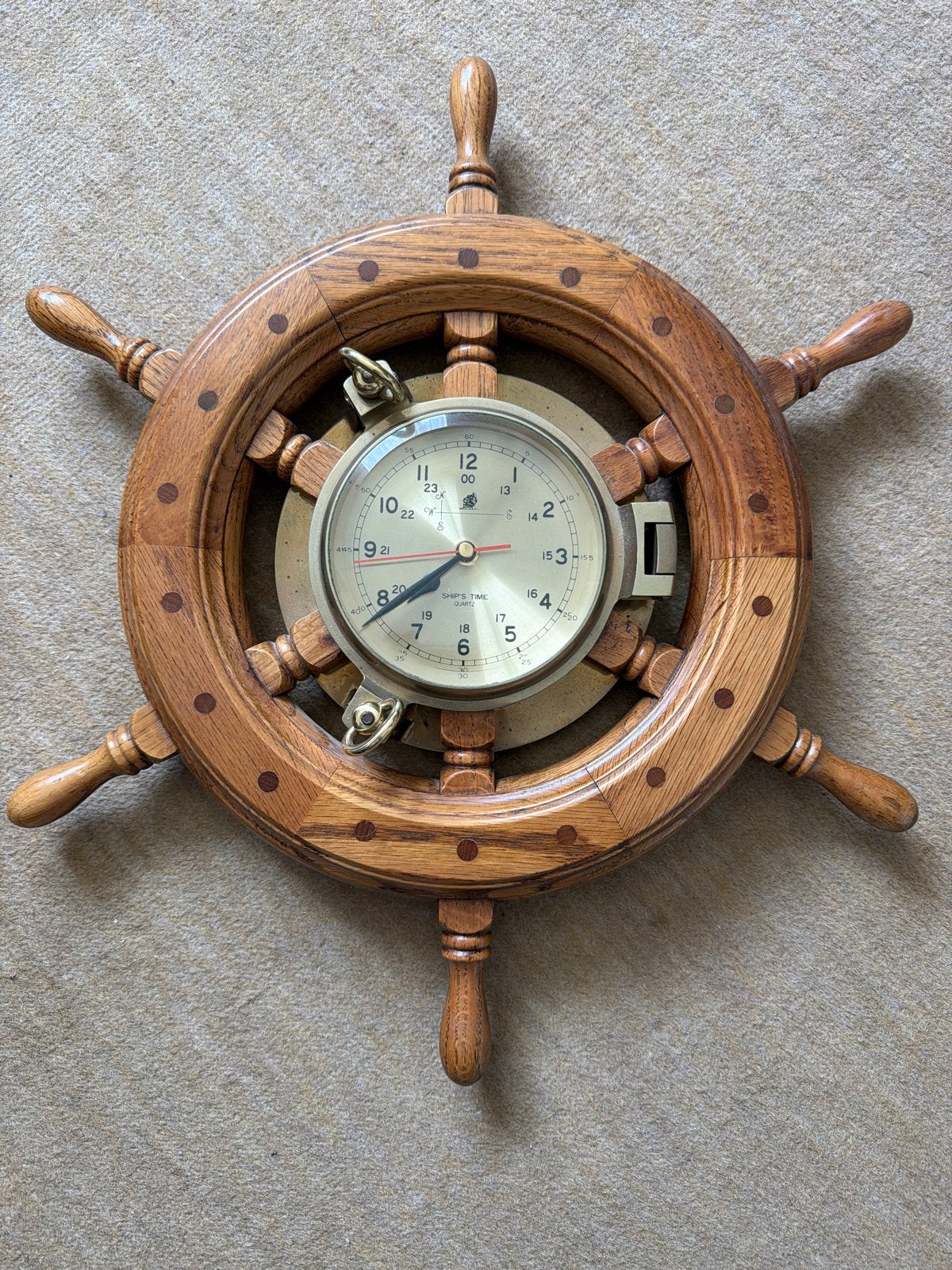 Scheepsroer Klok - Maritieme Wanddecoratie, Ophalen of Verzenden
