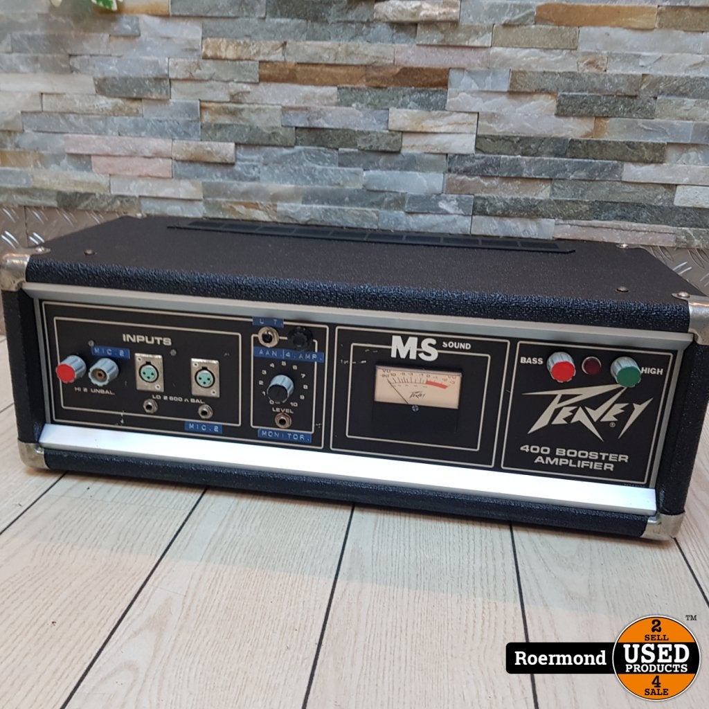 Vintage Peavey 400H Solid-State Bass Head Amplifier, Peavey, Gebruikt, Support@peavey.com, 5022 Hartley Peavey Drive
Meridian, MS 39305
USA