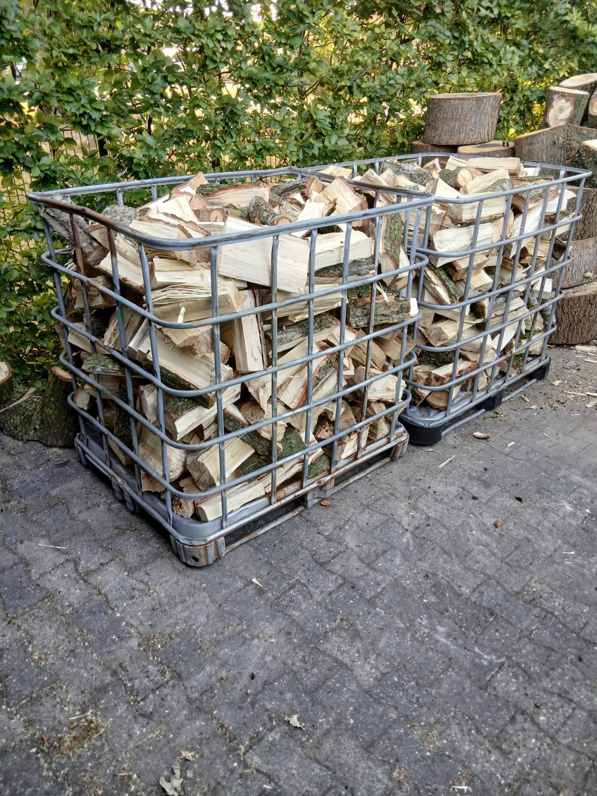 haardhout, IBC container 1.2 kuub losgestort €125,-, Minder dan 3 m³, Ophalen