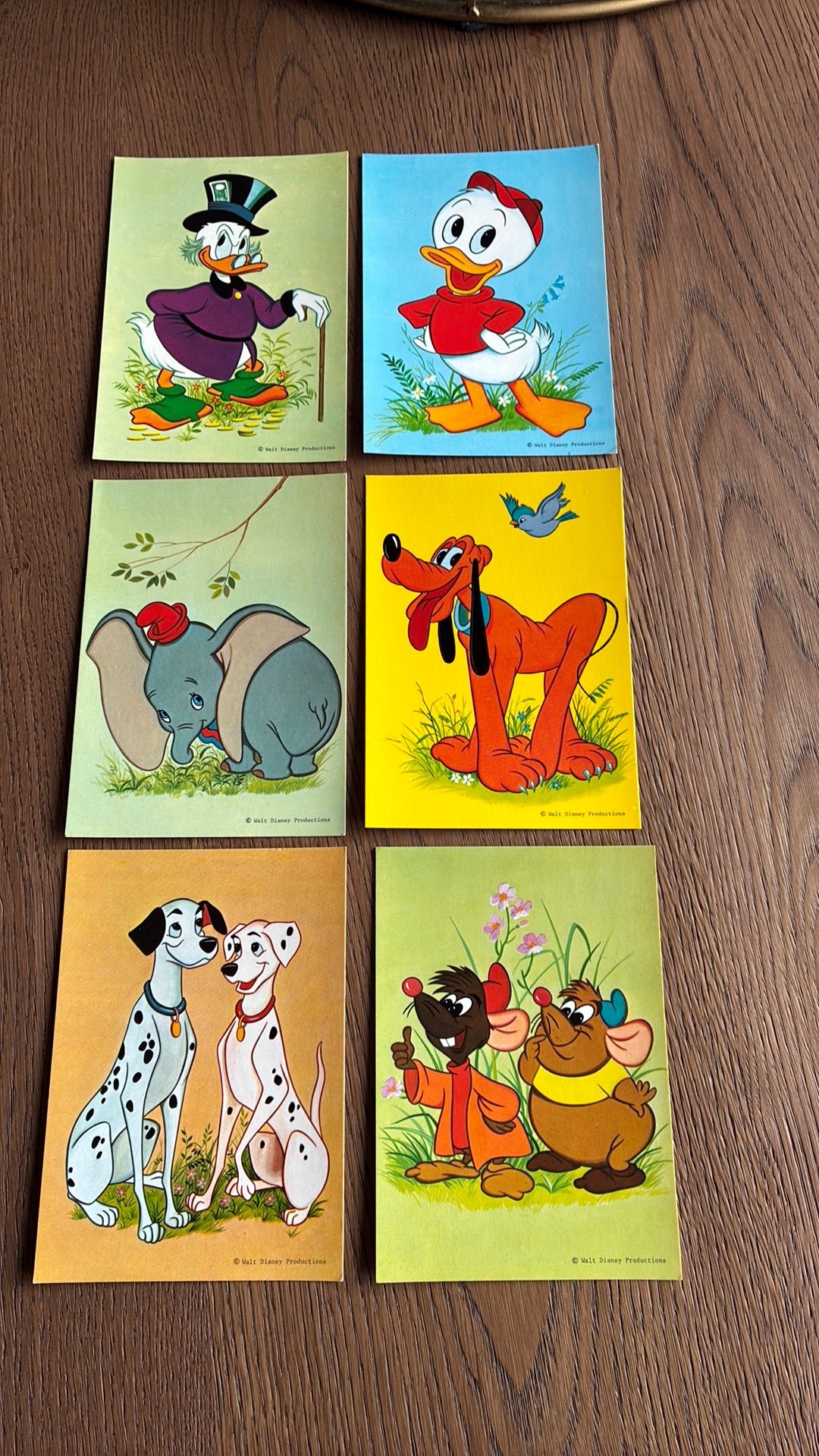 Walt Disney Productions.6 kaarten.Donald Duck,Dagobert, Verzamelen, Ansichtkaarten | Themakaarten, Ophalen of Verzenden, Ongelopen