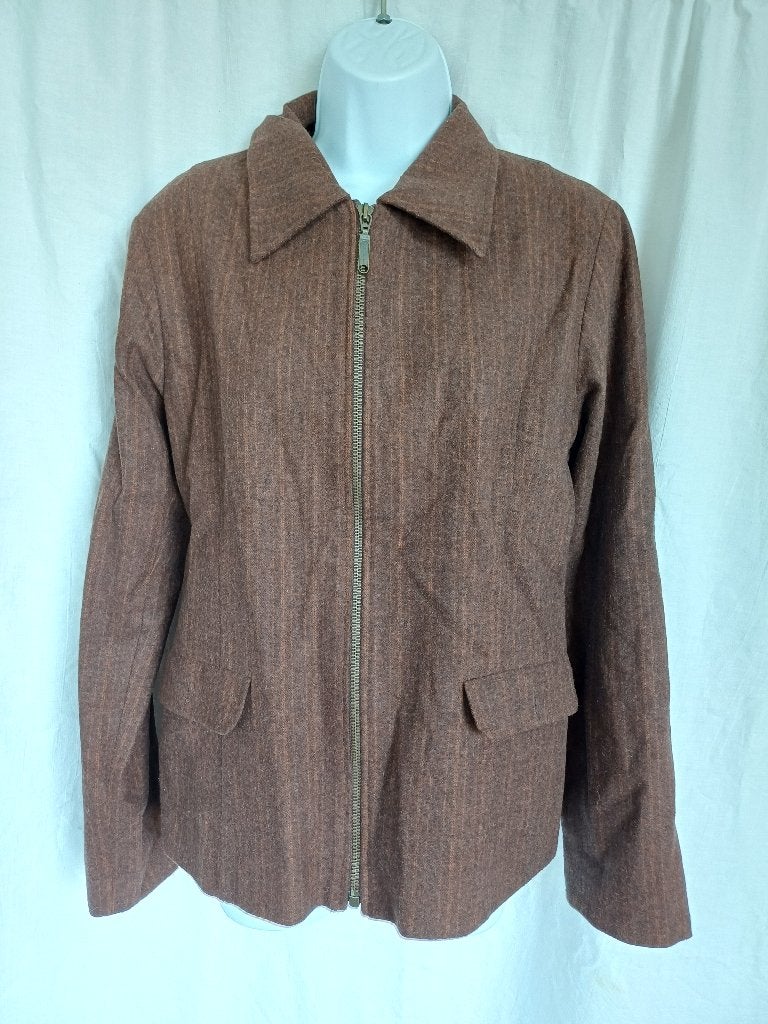 Mooie bruine tussenjas met 25% wol. Mt 40. Merk Miss Etam, Maat 38/40 (M), Bruin, ., Ophalen of Verzenden