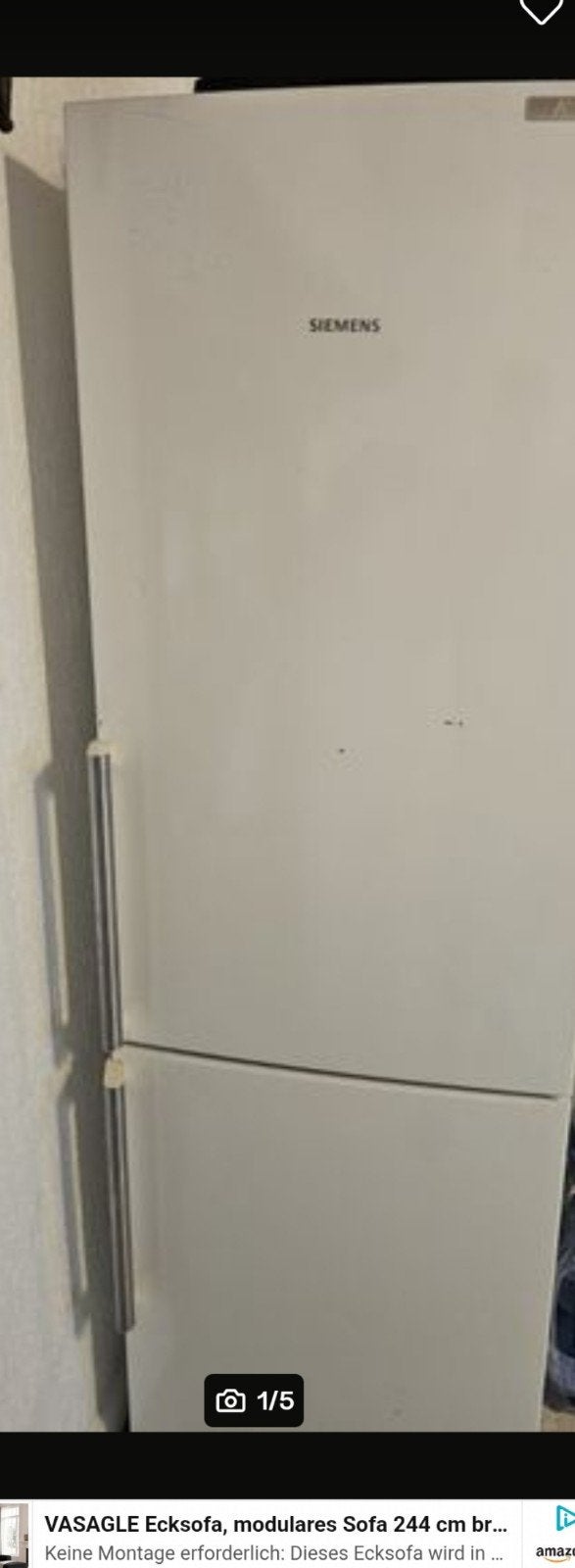 Siemens Koelkast 1.86m hoog, Witgoed en Apparatuur, Koelkasten en IJskasten, Ophalen, Met aparte vriezer, 160 cm of meer