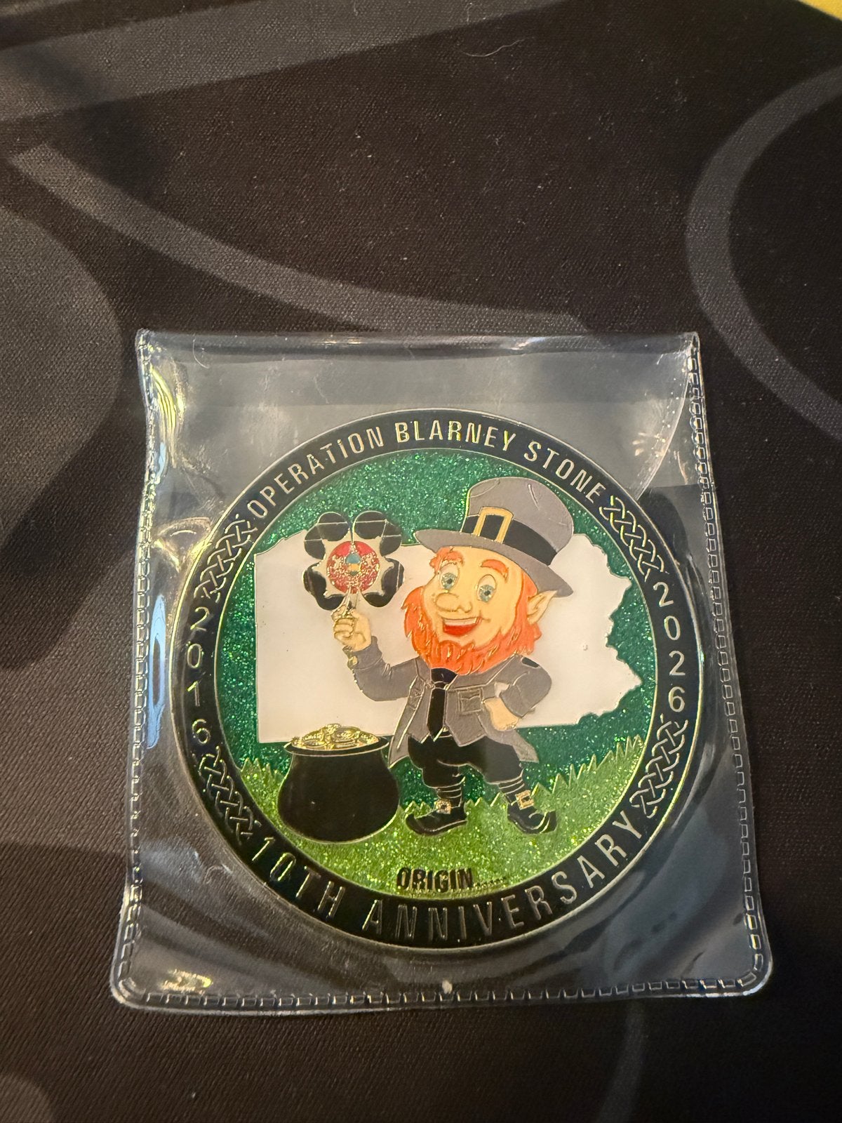 Operation Blarney Stone 10th Anniversary Challenge Coin, Ophalen of Verzenden, Overige materialen, Buitenland