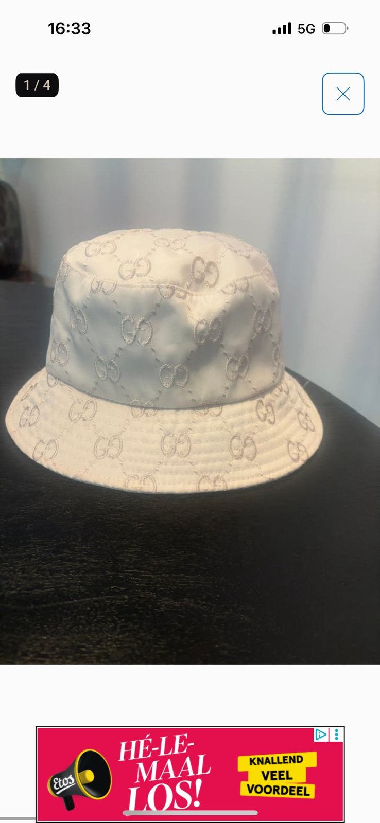Gucci bucket/vissershoedje, Ophalen of Verzenden, Zo goed als nieuw