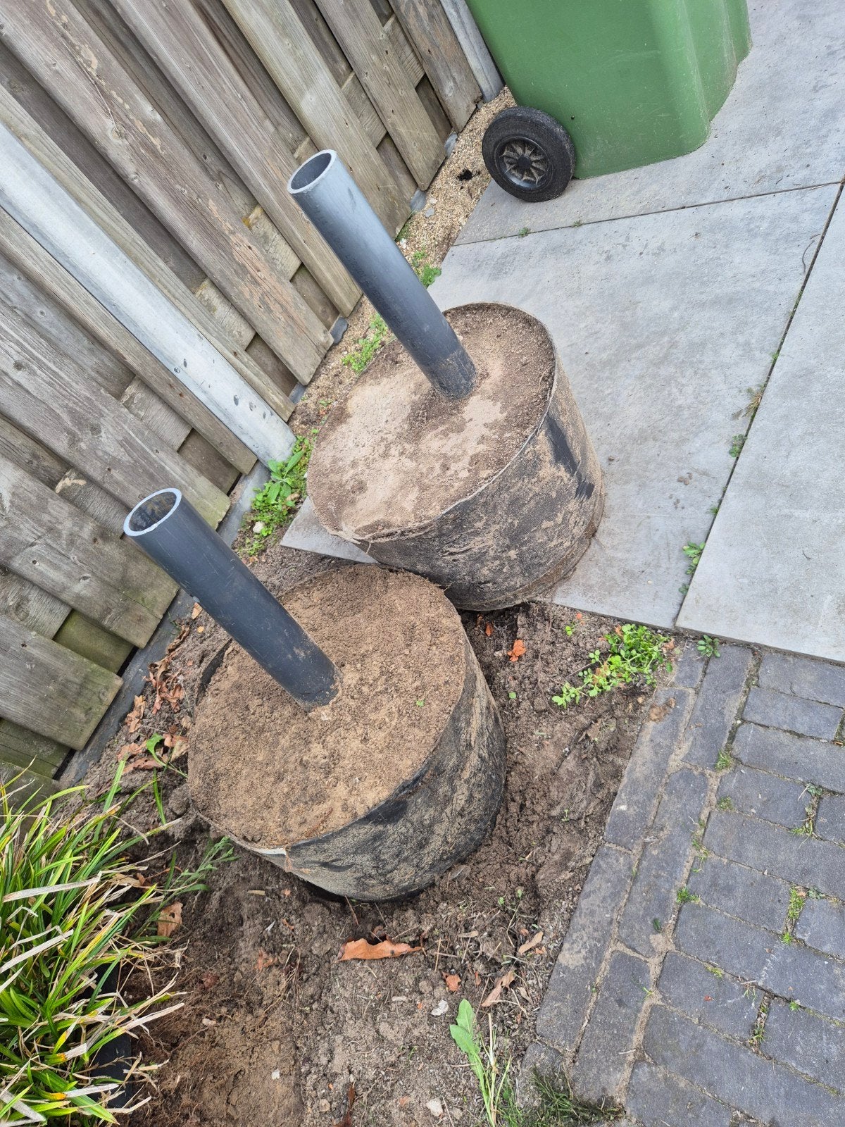 Gratis 2x Parasolvoet / Droogmolenvoet - Ø 5cm, Ophalen, Gebruikt