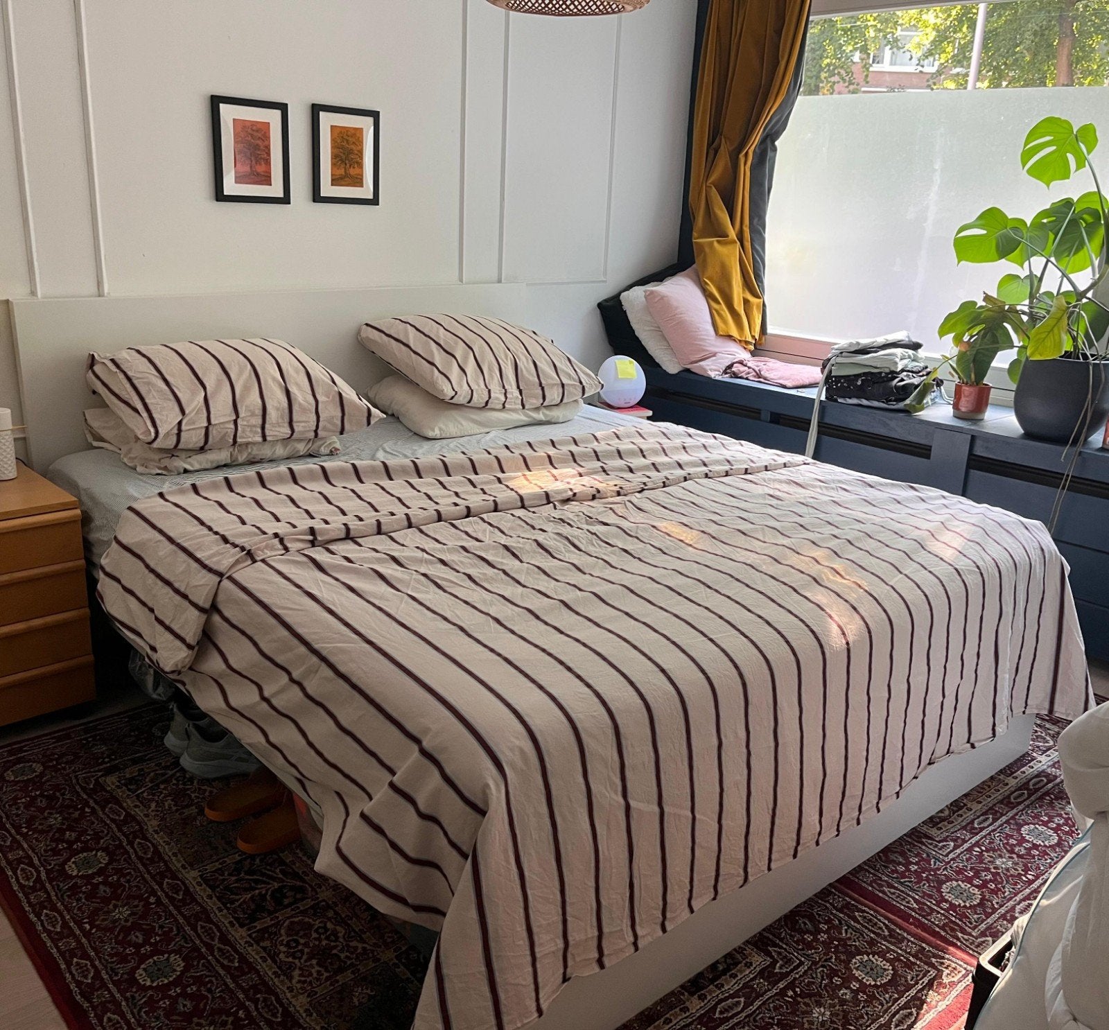 Ikea Malm 160 bed, Ophalen, Gebruikt, Modern, Scandinavisch, Wit
