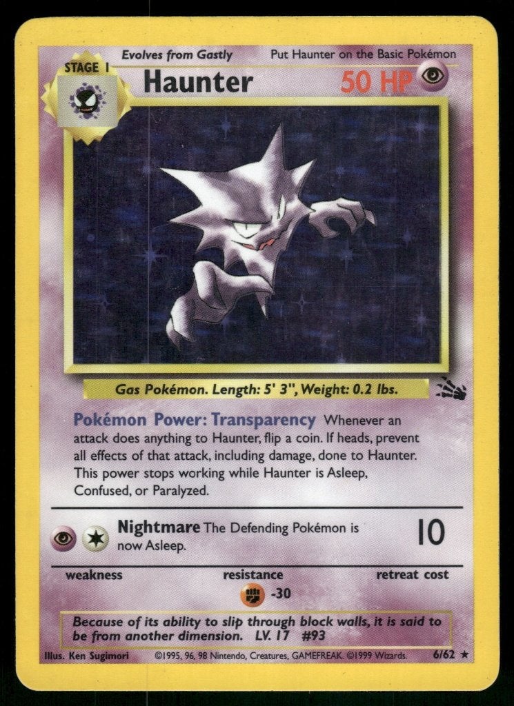 Haunter 6/62 - Fossil (EX), Verzenden, Gebruikt