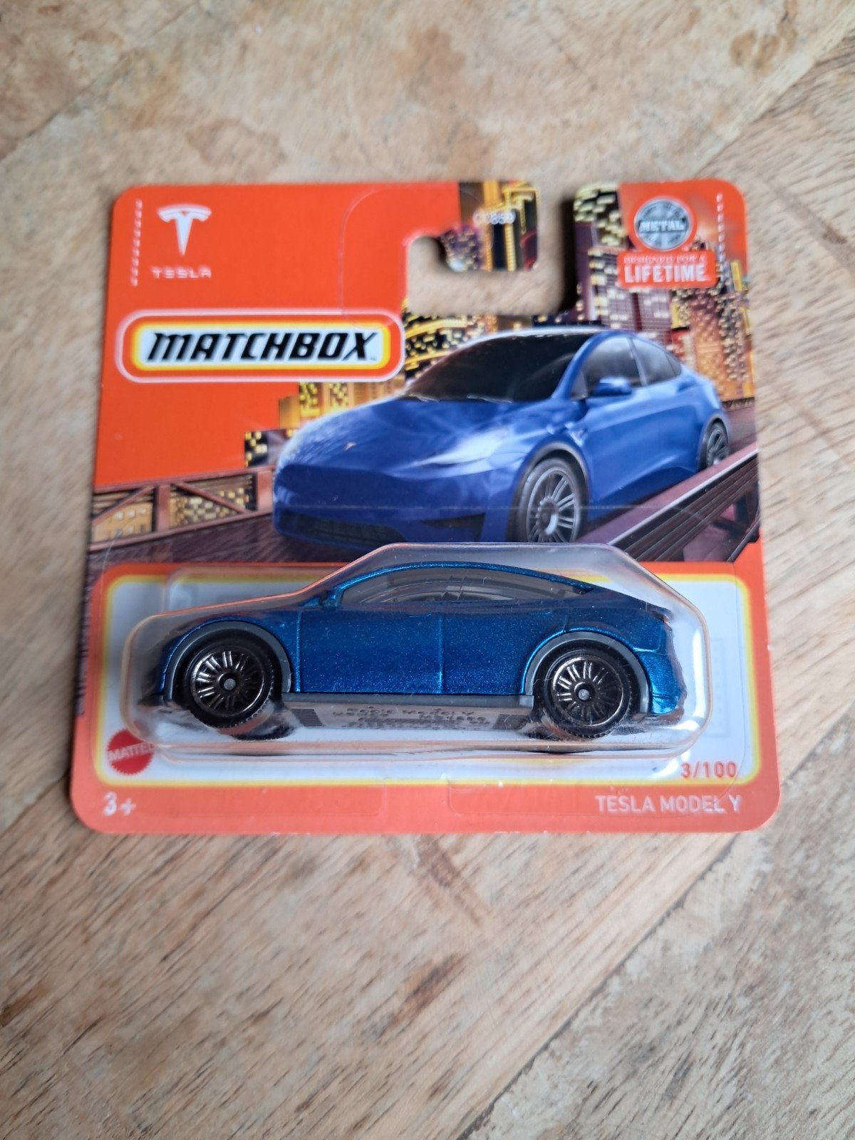 Matchbox Tesla Model Y blauw nieuw in verpakking, Hobby en Vrije tijd, Modelauto's | Overige schalen, Ophalen of Verzenden, Nieuw