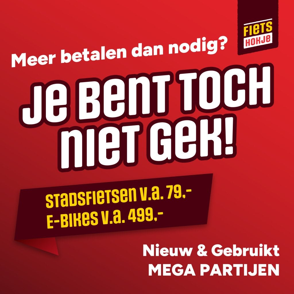 GROOTSTE AANBOD stadsfietsen en e-bikes nu al va 79 euro!