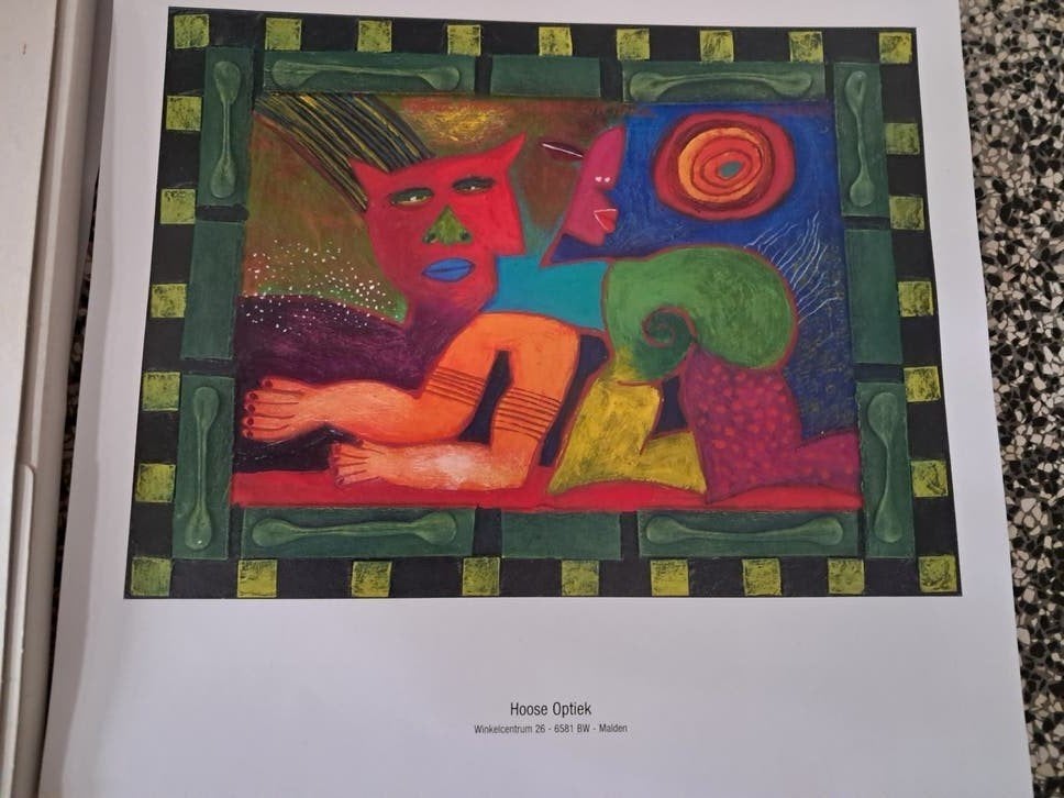 Kunst verjaardagskalender  afkomstig van zeefdrukken, Antiek en Kunst, Ophalen of Verzenden